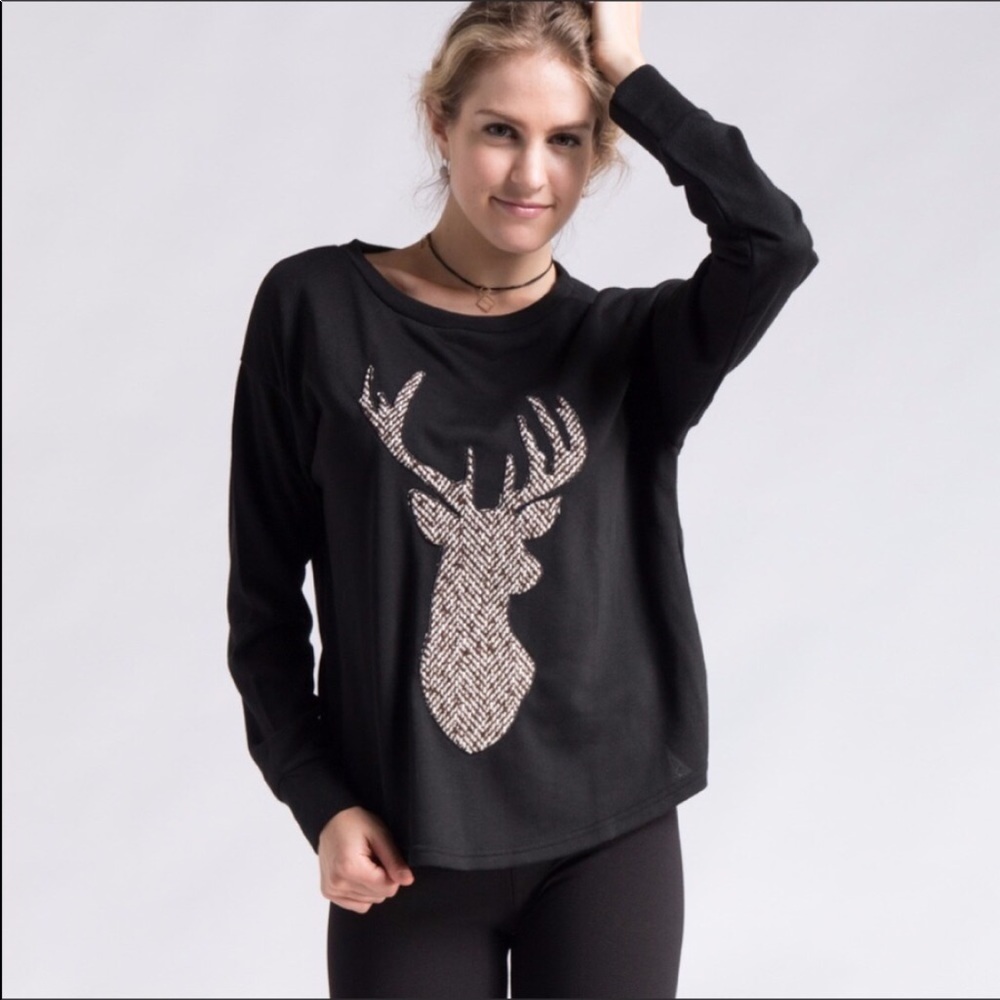 Black Deer Silhouette Sweaters!